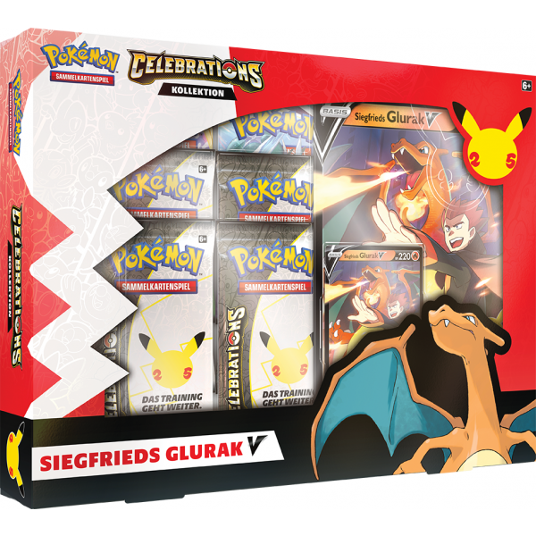 Pokémon Celebrations V-Box - Siegfrieds Glurak-V - deutsch
