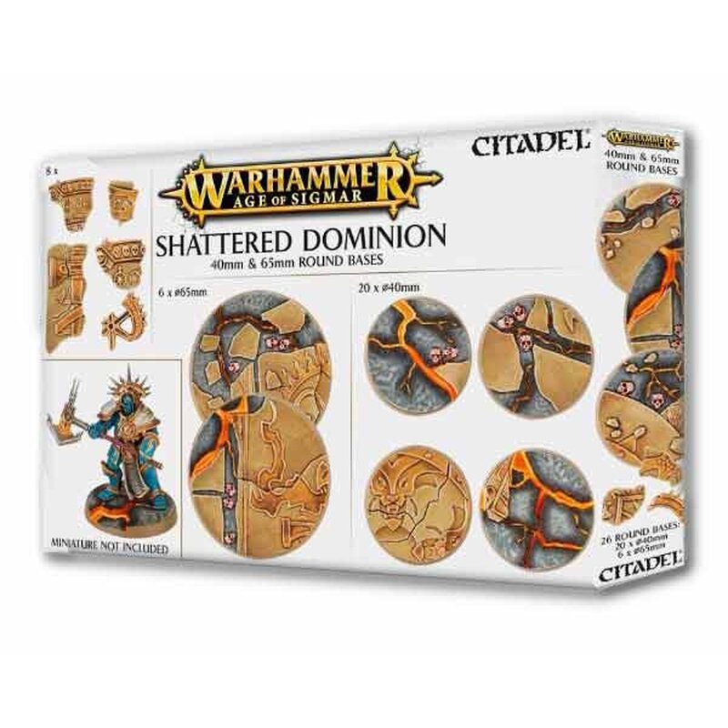 Warhammer Age of Sigmar Shattered Dominion rund (40 mm & 65 mm)