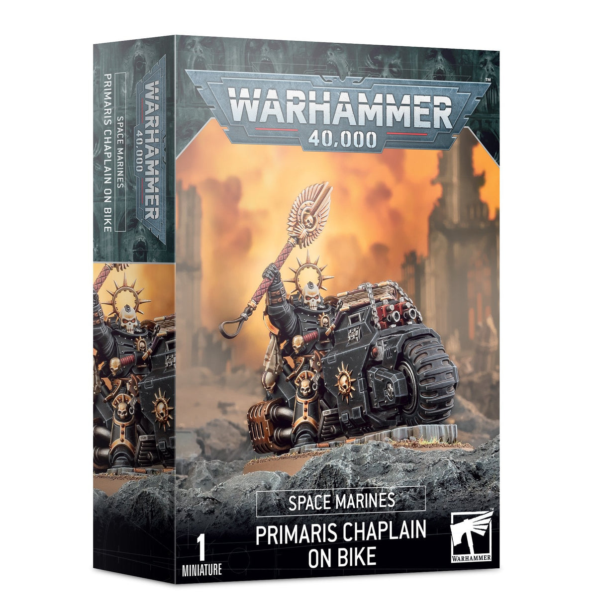 Warhammer 40.000 Space Marines Primaris Chaplain on Bike