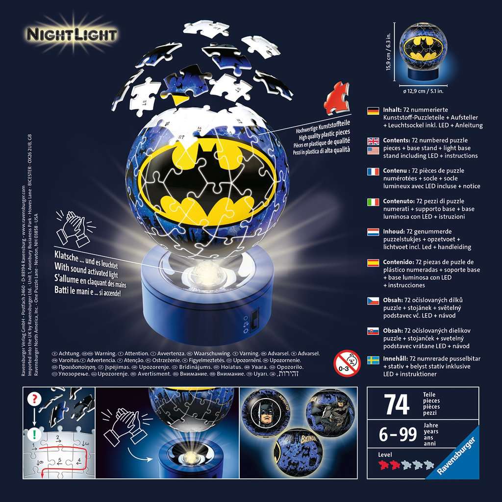 3D Puzzle-Ball- Nachtlicht - Batman