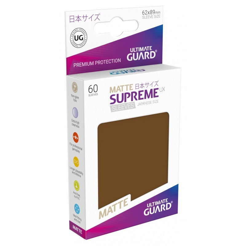 Ultimate Guard Supreme UX Sleeves Japanische Größe Matt Braun (60)
