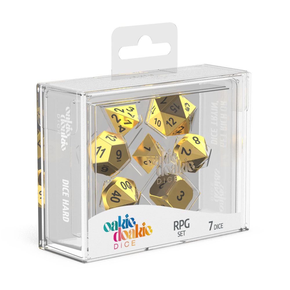 Oakie Doakie Dice Würfel RPG-Set Metal Dice - Aurym (7)