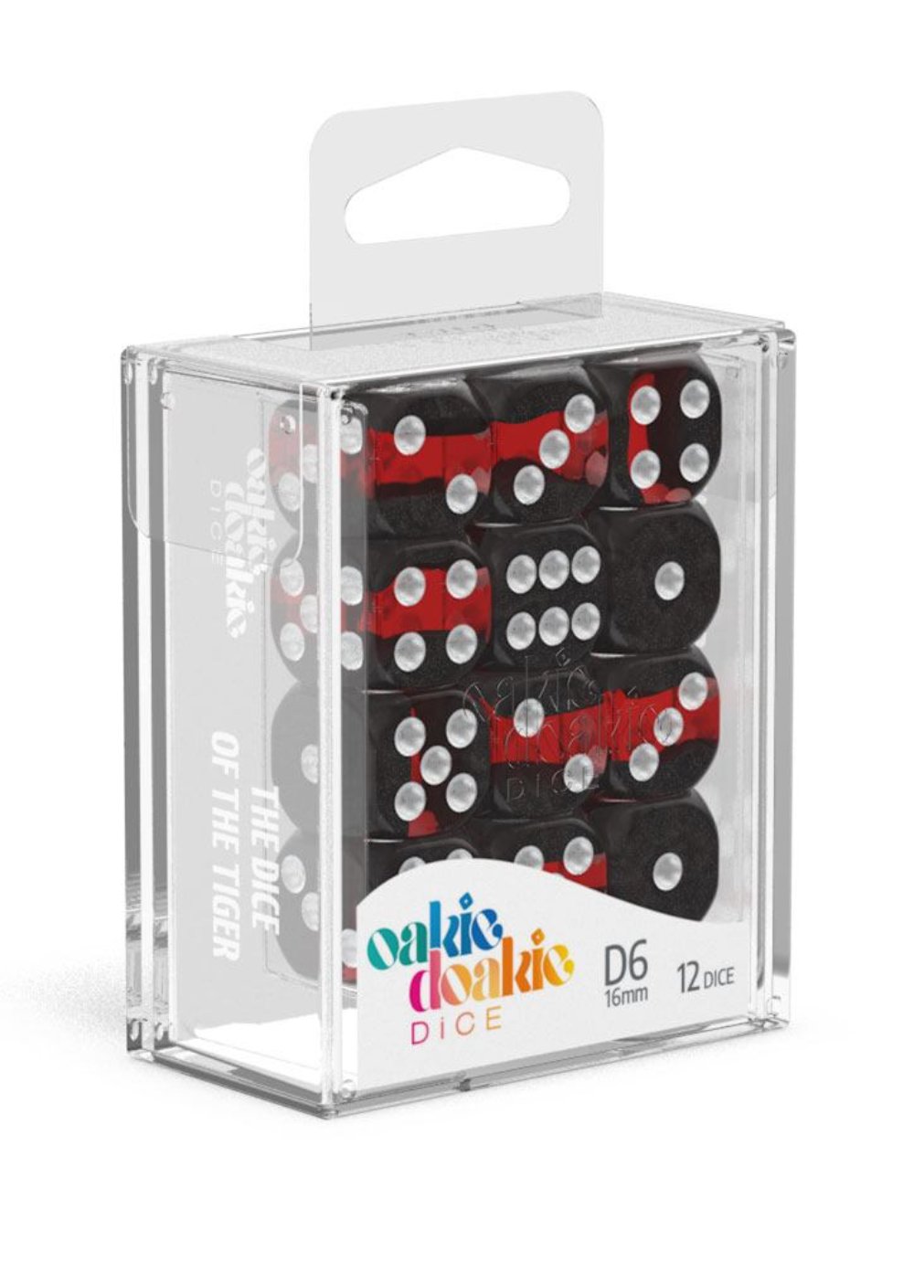 Oakie Doakie Dice W6 Würfel 16 mm Enclave - Ruby (12)