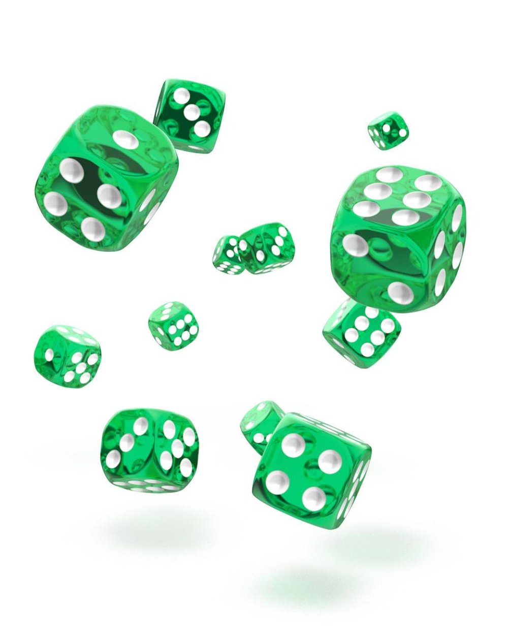 Oakie Doakie Dice W6 Würfel 12 mm Translucent - Grün (36)