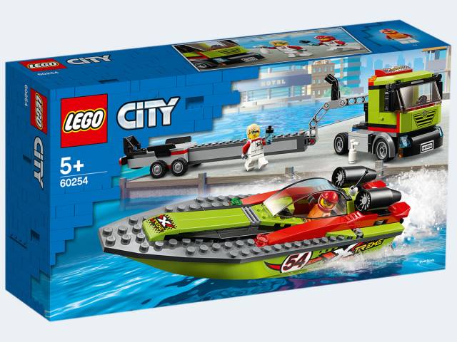 LEGO City Rennboot-Transporter