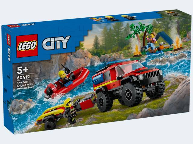 LEGO City Feuerwehrgeländewagen mit Rettungsboot