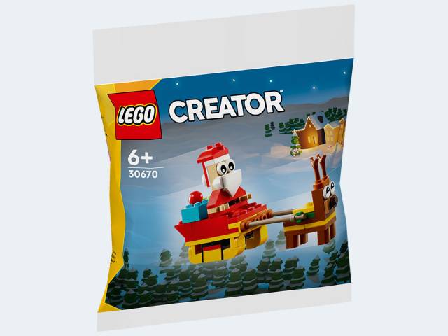 LEGO Polybag Creator Weihnachtsmann Schlittenfahrt