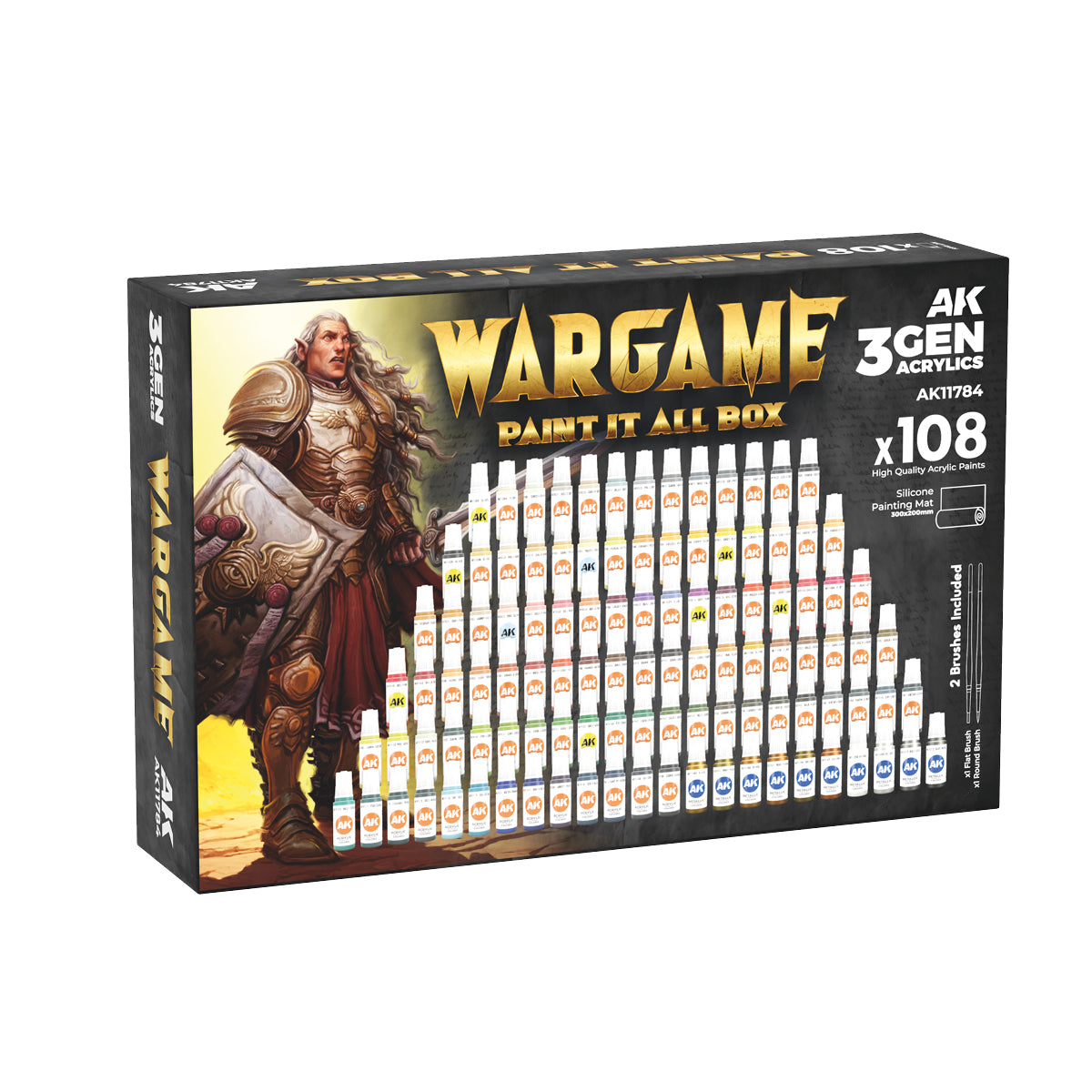 AK Interactive Wargame Paint It All Box 108 Colors 3Gen