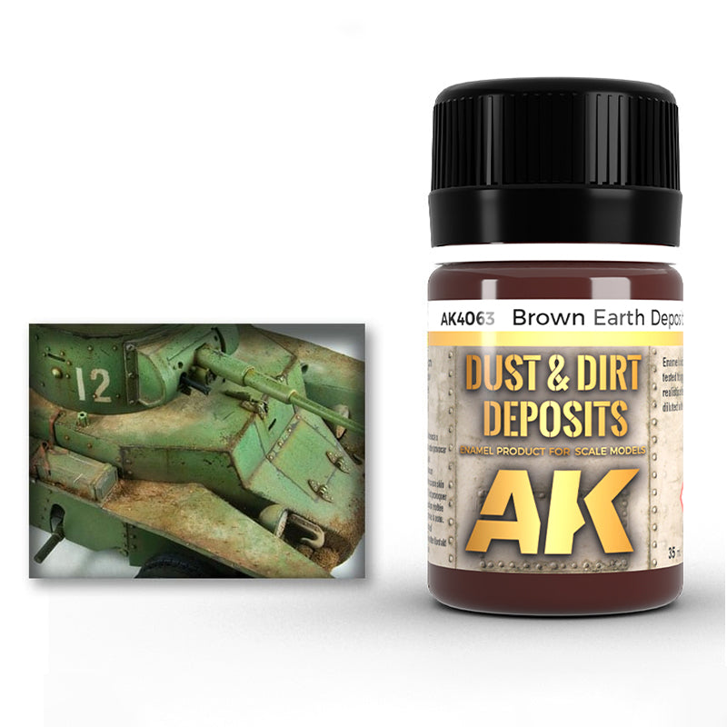 AK Interactive Enamel Effects Brown Earth Deposit