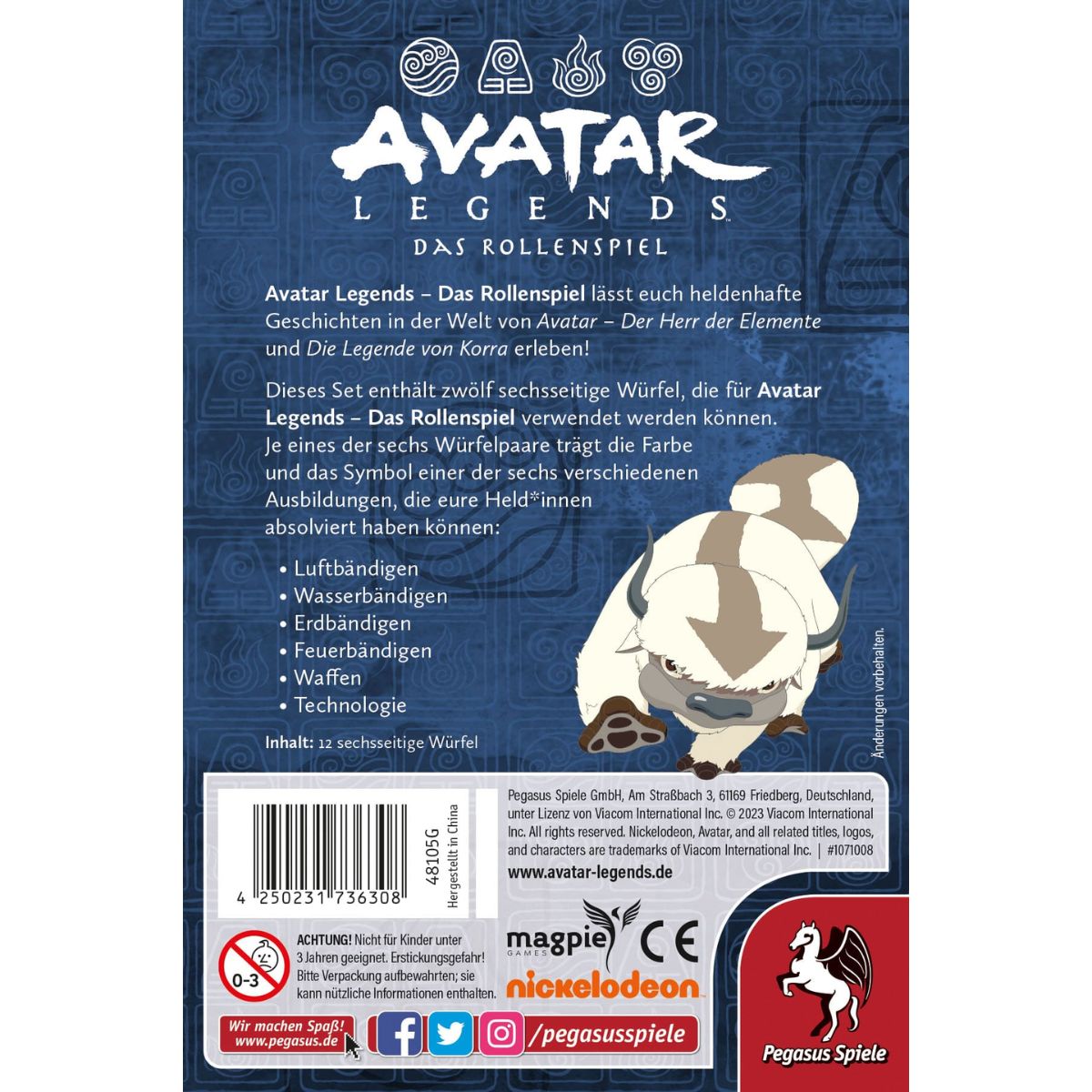 Avatar Legends Das Rollenspiel Würfelset