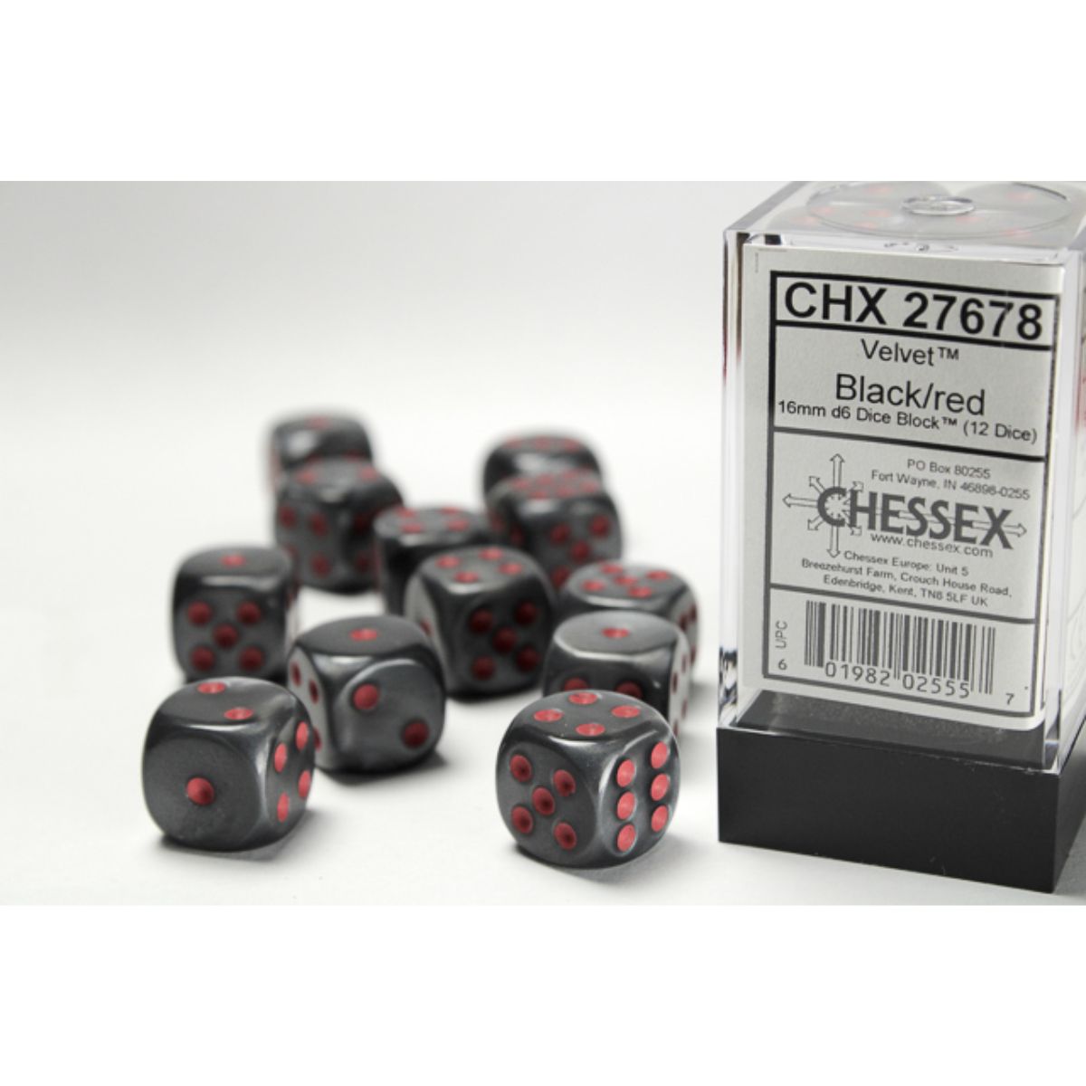 Chessex 16mm D6-Würfel-Set (12) Nebula / Blauregen/Weiß
