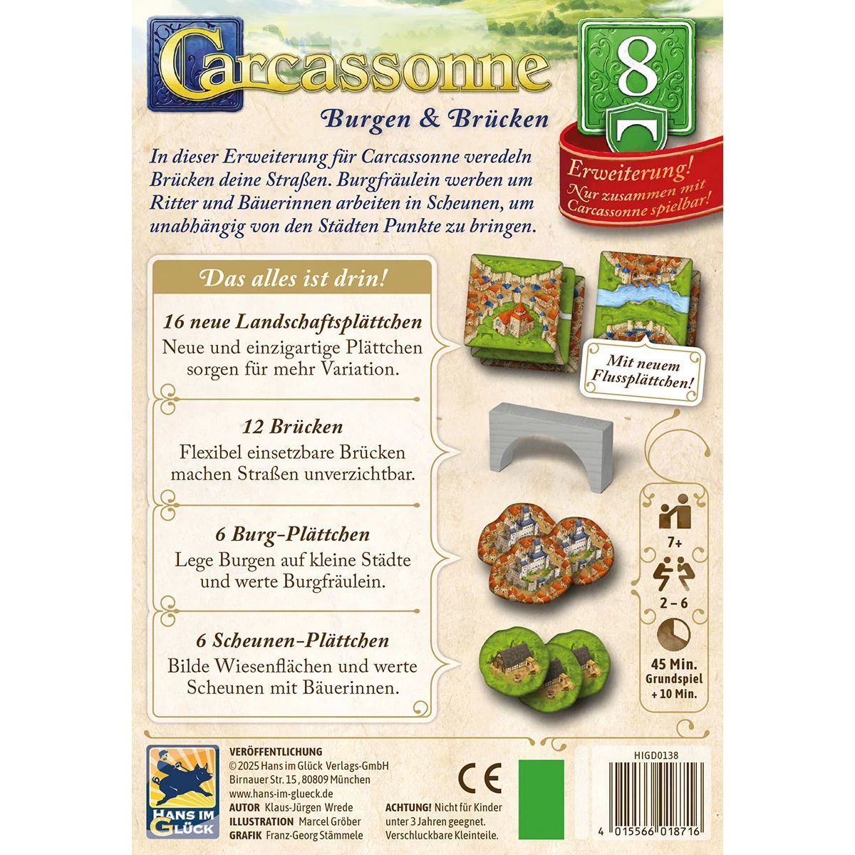 Carcassonne - Erweiterung 8 Burgen & Brücken (v3.1)
