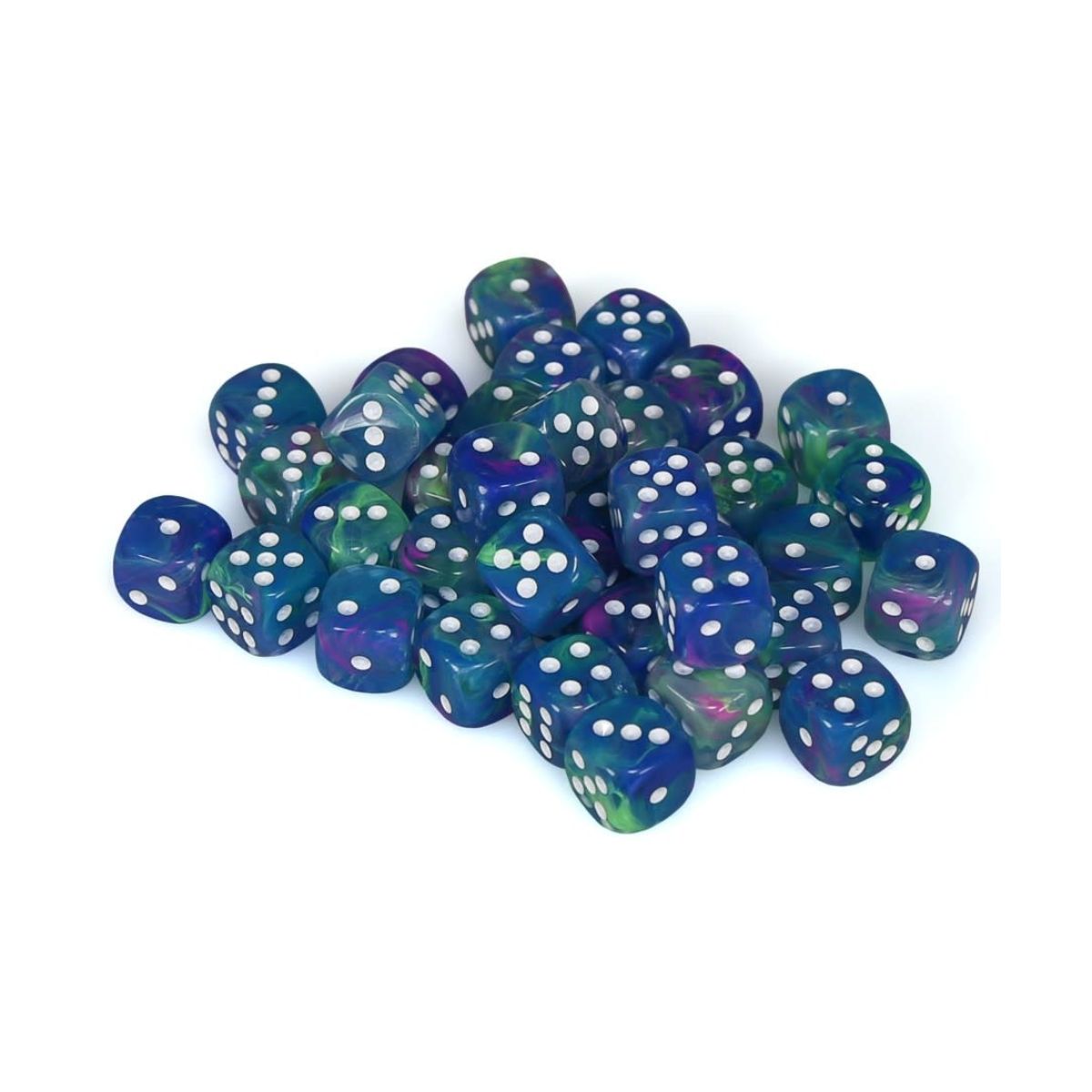 Chessex W6x36 Würfelset Festive Wasserlilie/Weiß
