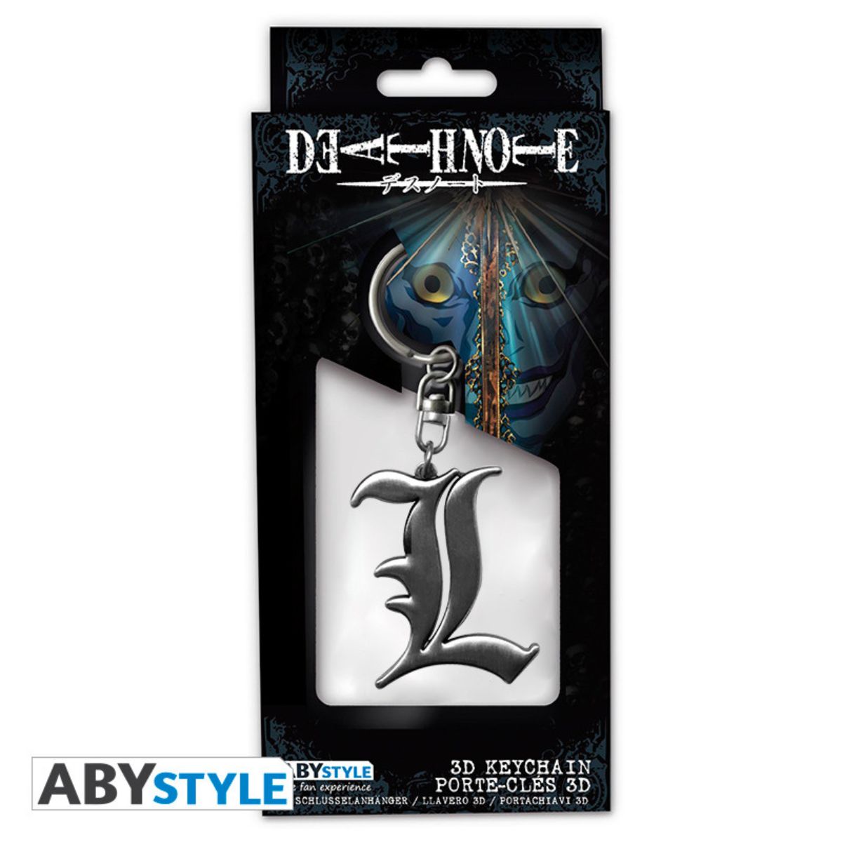 Death Note Keychain 3D L Symbol