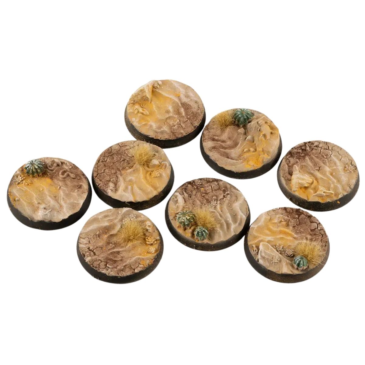 Gamers Grass Deserts of Maahl Bases, Round 32mm (x8)