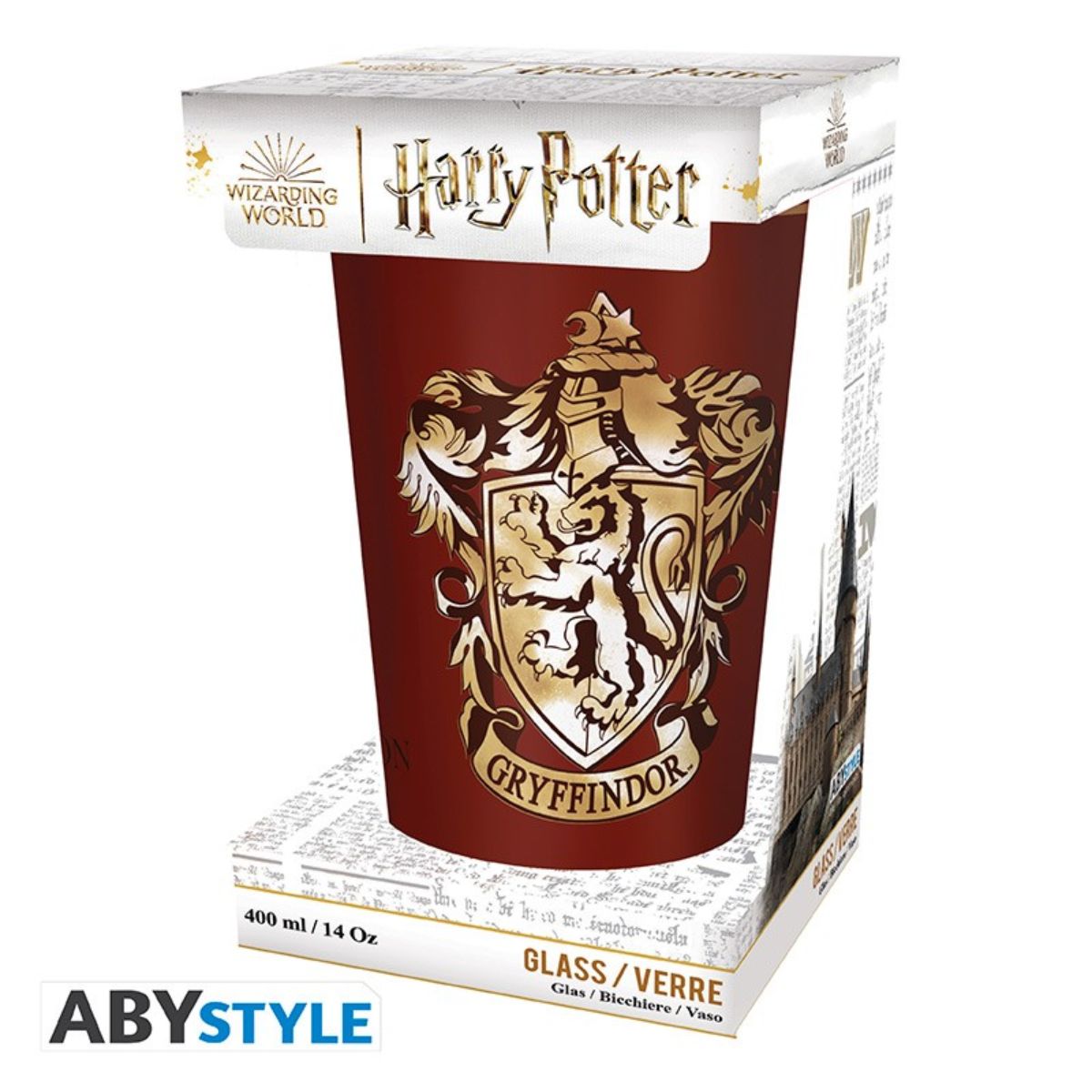 Harry Potter Premium Large Glass 400ml Gryffindor