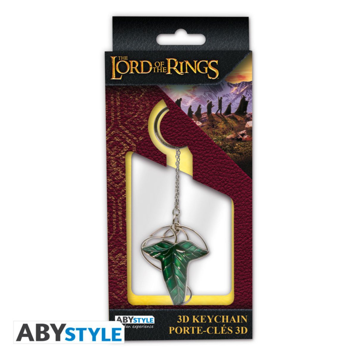 Lord Of The Rings Keychain 3D Lorien Leaf