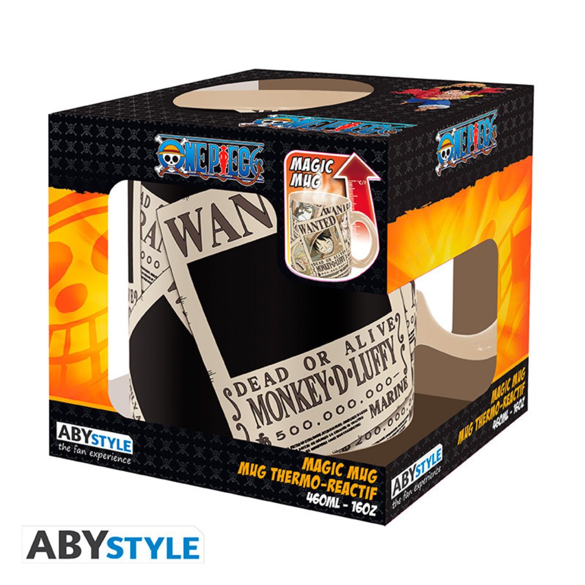 One Piece Mug Heat Change 460 ml Wanted Cardboard Box