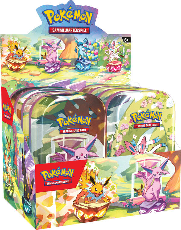 Pokémon Karmesin & Purpur Prismatische Entwicklungen Mini-Tin Display Deutsch