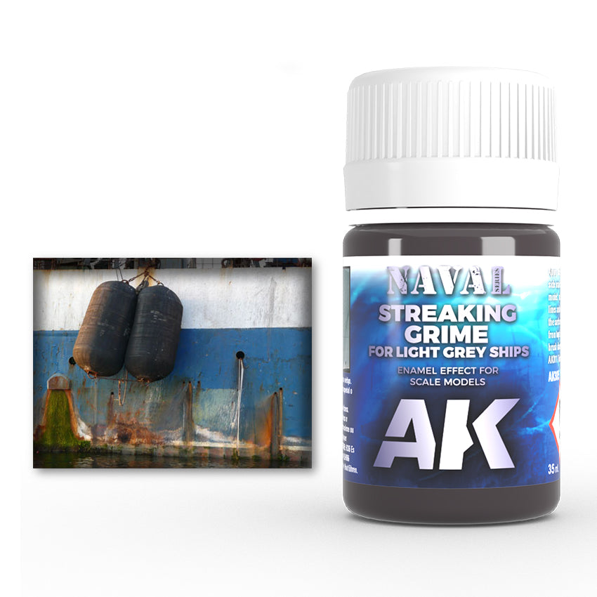 AK Interactive Weathering Effects Streaking Grime For Light Grey Ships