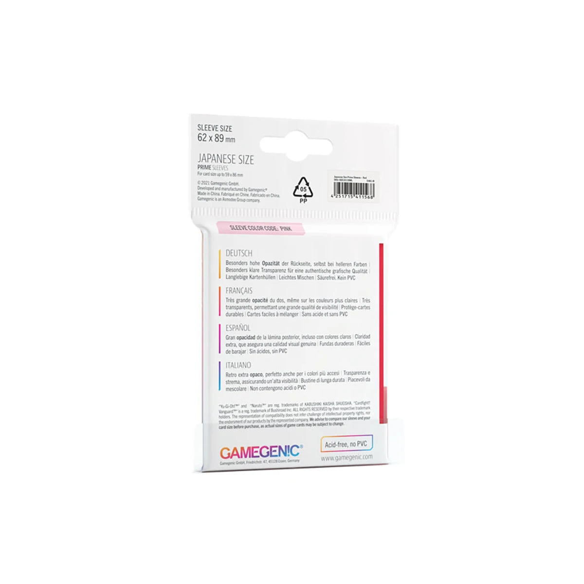 Gamegenic PRIME Japanese Sized Sleeves Rot