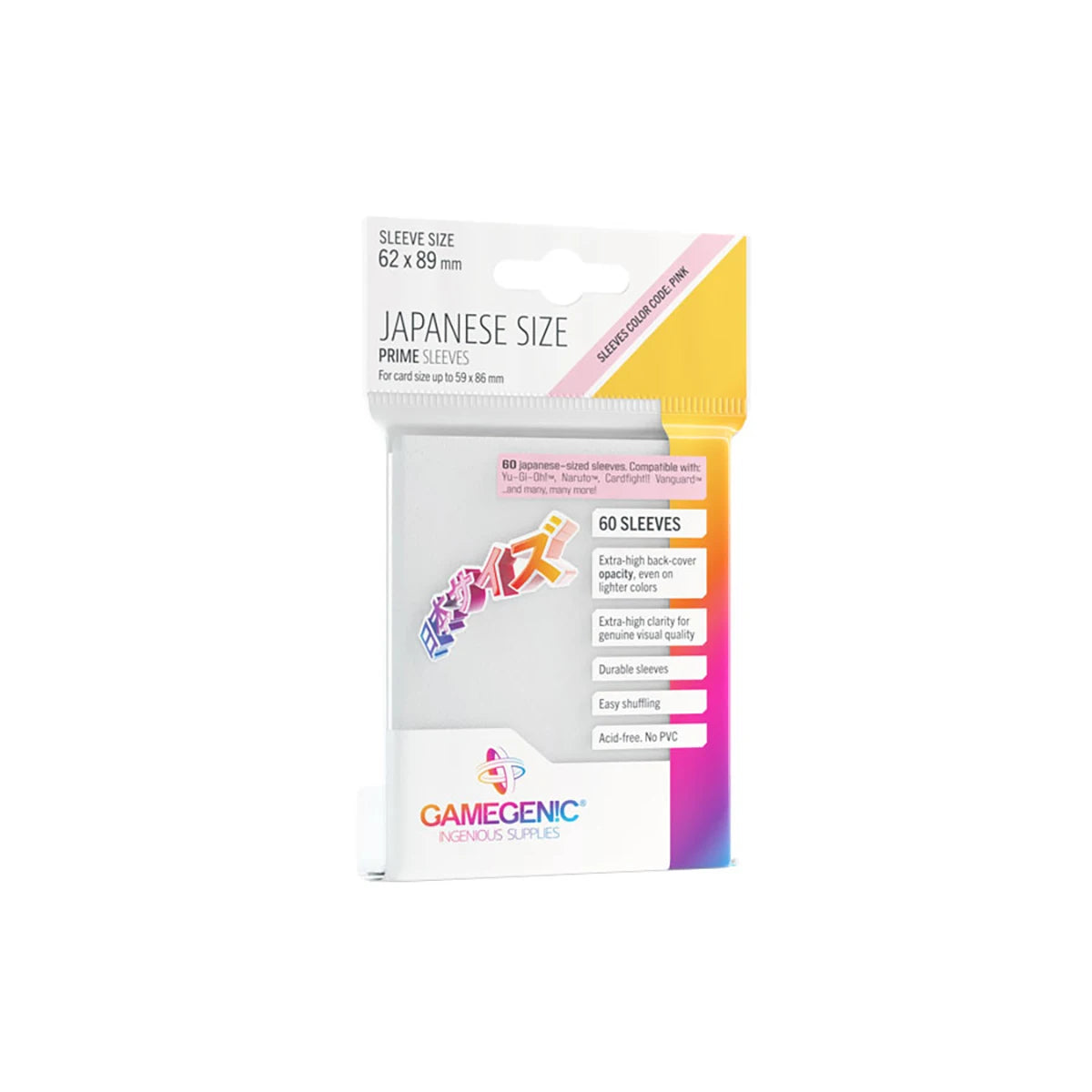 Gamegenic PRIME Japanese Sized Sleeves Weiß