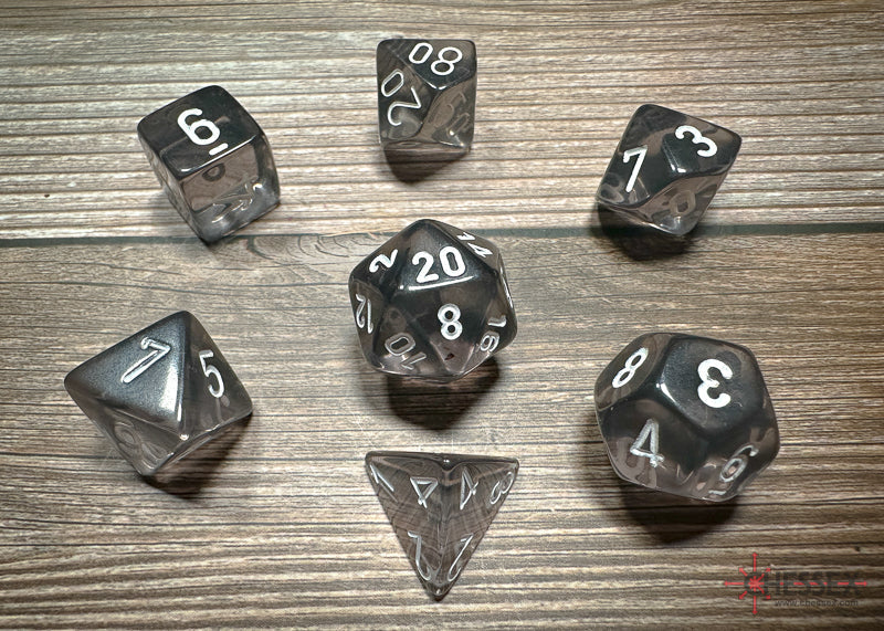 Chessex Polyhedral 7-Die Würfel-Set Opaque - Dunkelblau/Kupfer