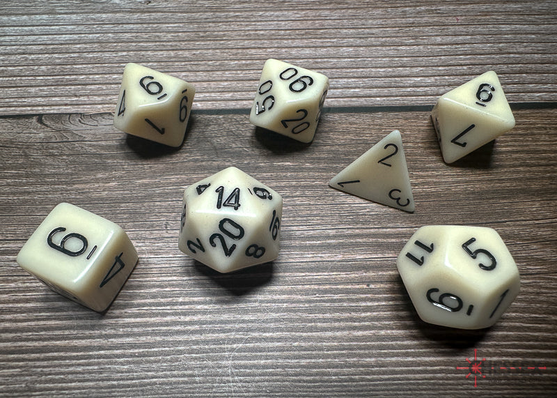 Chessex Polyhedral 7-Die Würfel-Set Opaque - Dunkelblau/Kupfer