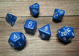 Chessex Polyhedral 7-Die Würfel-Set Opaque - Dunkelblau/Kupfer