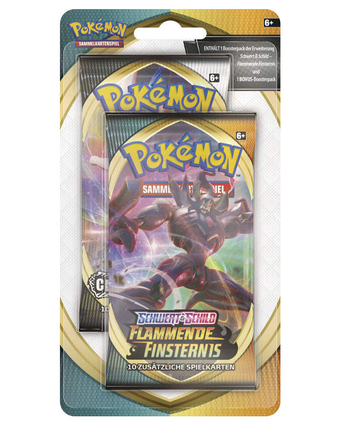 Pokémon Schwert und Schild 03 Flammende Finsternis 2er Pack Blister deutsch