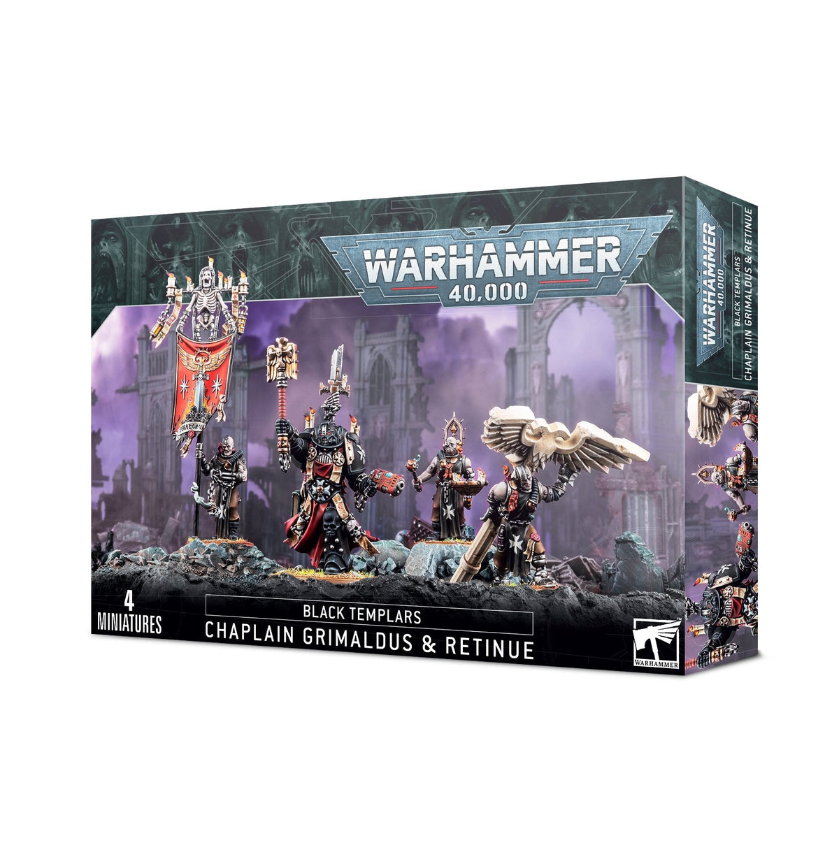 Warhammer 40.000 Black Templars Chaplain Grimaldus & Retinue