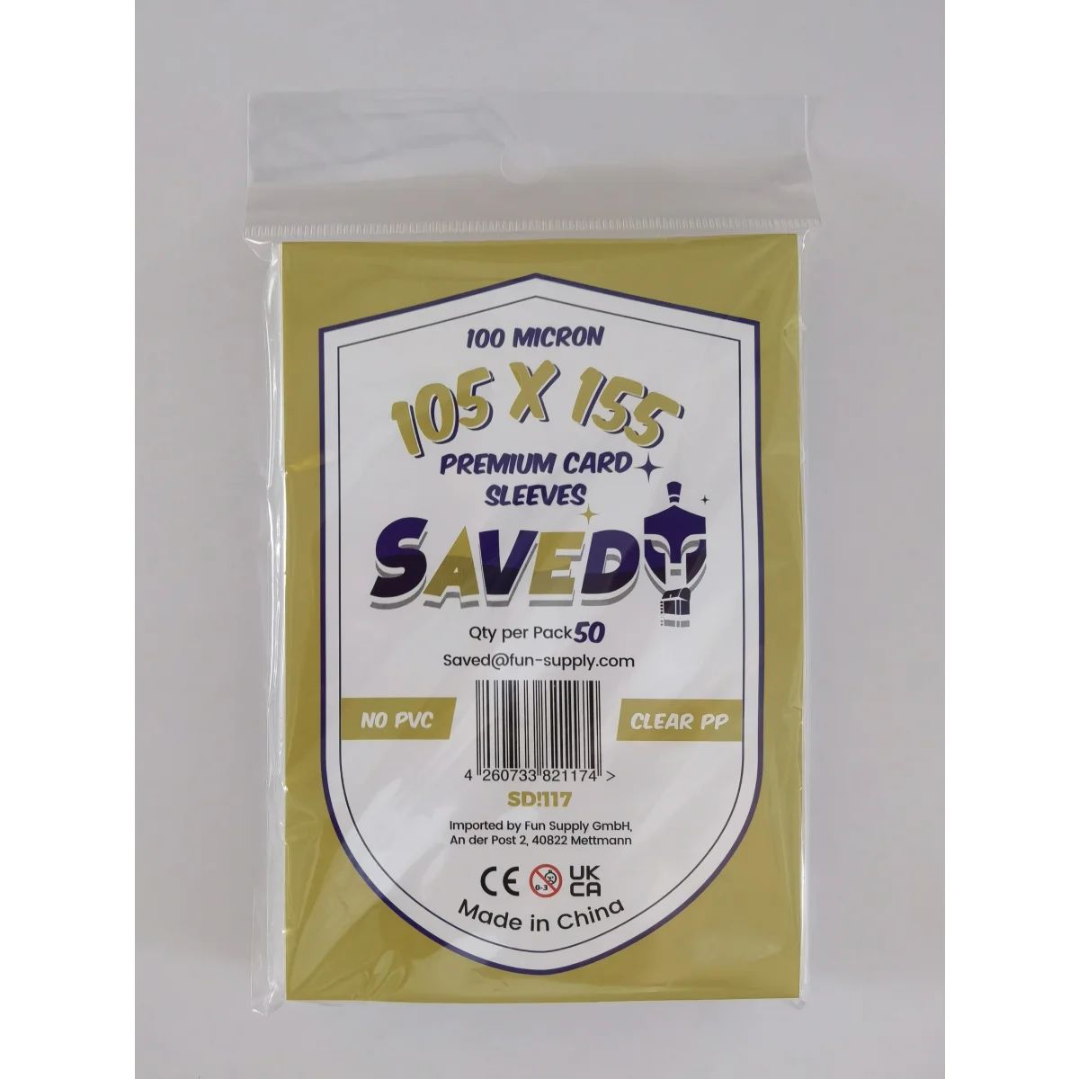SAVED - Premium Card Sleeves Clear - 105 x 155 mm (50 Sleeves)