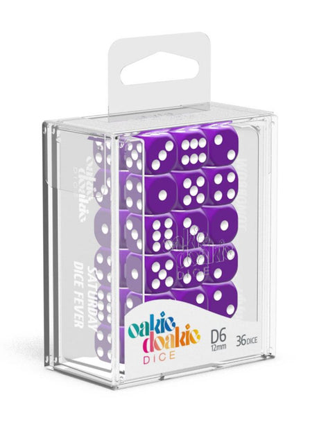Oakie Doakie Dice W6 Würfel 12 mm Solid - Lila (36)