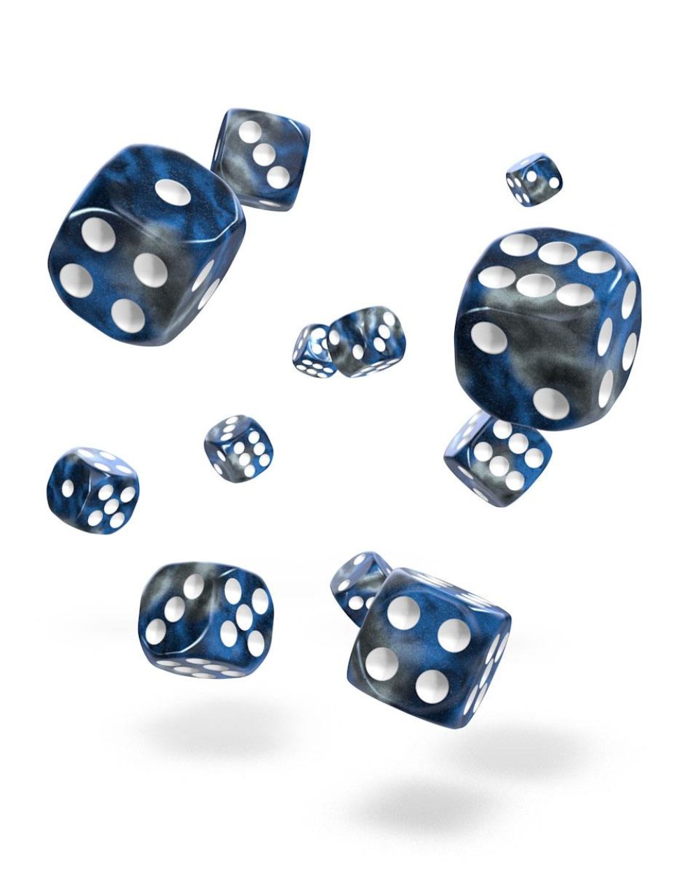 Oakie Doakie Dice W6 Würfel 12 mm Gemidice - Liquid Steel (36)