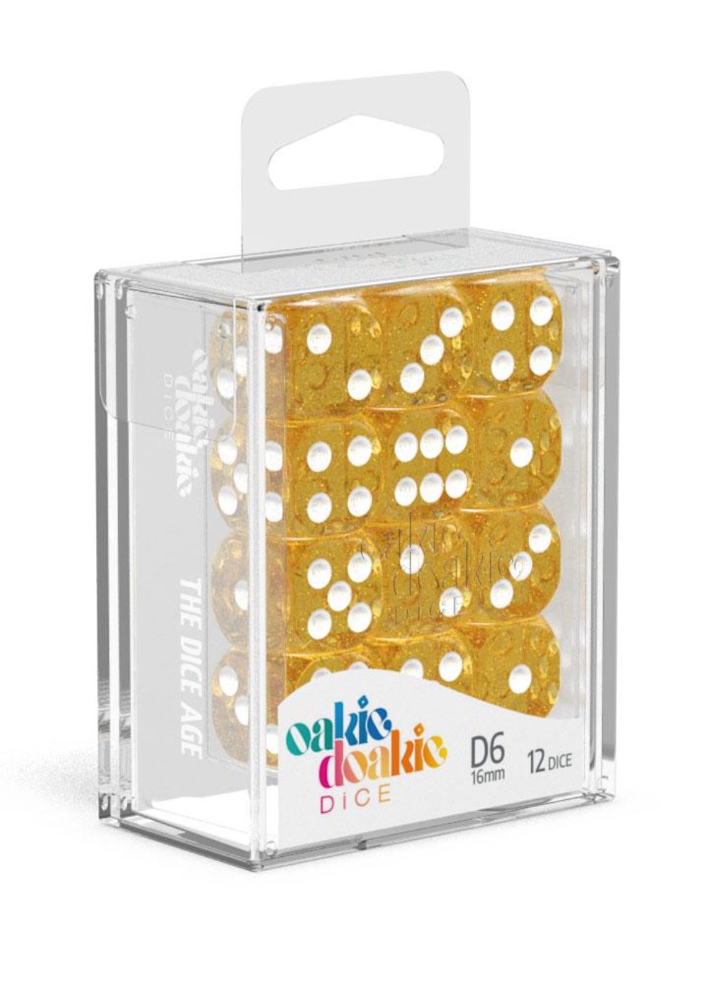 Oakie Doakie Dice W6 Würfel 16 mm Speckled - Orange (12)