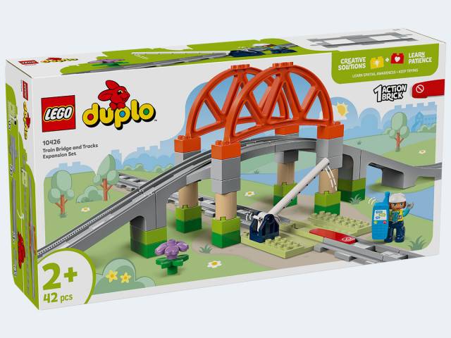 LEGO Duplo Eisenbahnbrücke u Schienen Erweiterung