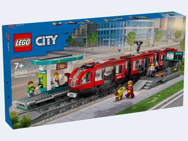 LEGO City Straßenbahn mit Haltestelle