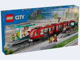 LEGO City Straßenbahn mit Haltestelle