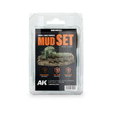 AK Interactive Enamel Liquid Pigments Mud Set