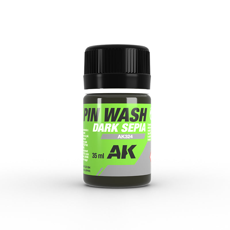 AK Interactive Enamel Effects Dark Sepia Pin Wash