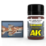 AK Interactive Enamel Effects Paneliner For Sand And Desert Camouflage