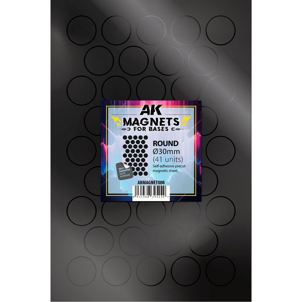 AK Interactive Magnets for Bases ROUND/REDONDO 30 Ø - 41 unid