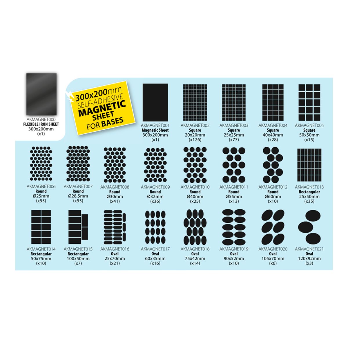 AK Interactive Magnets for Bases ROUND/REDONDO 60 Ø - 10 unid