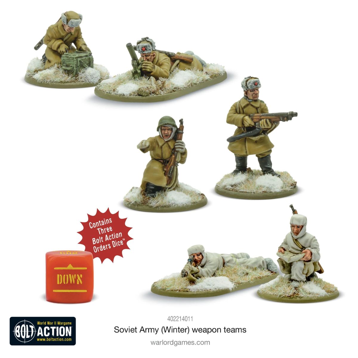 Bolt Action Soviet Army Weapons Team (Winter)