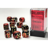 Chessex  16mm D6-Würfel-Set (12) Nebula / Blauregen/Weiß