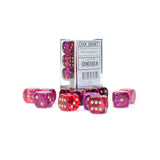 Chessex  16mm D6-Würfel-Set (12) Nebula / Blauregen/Weiß