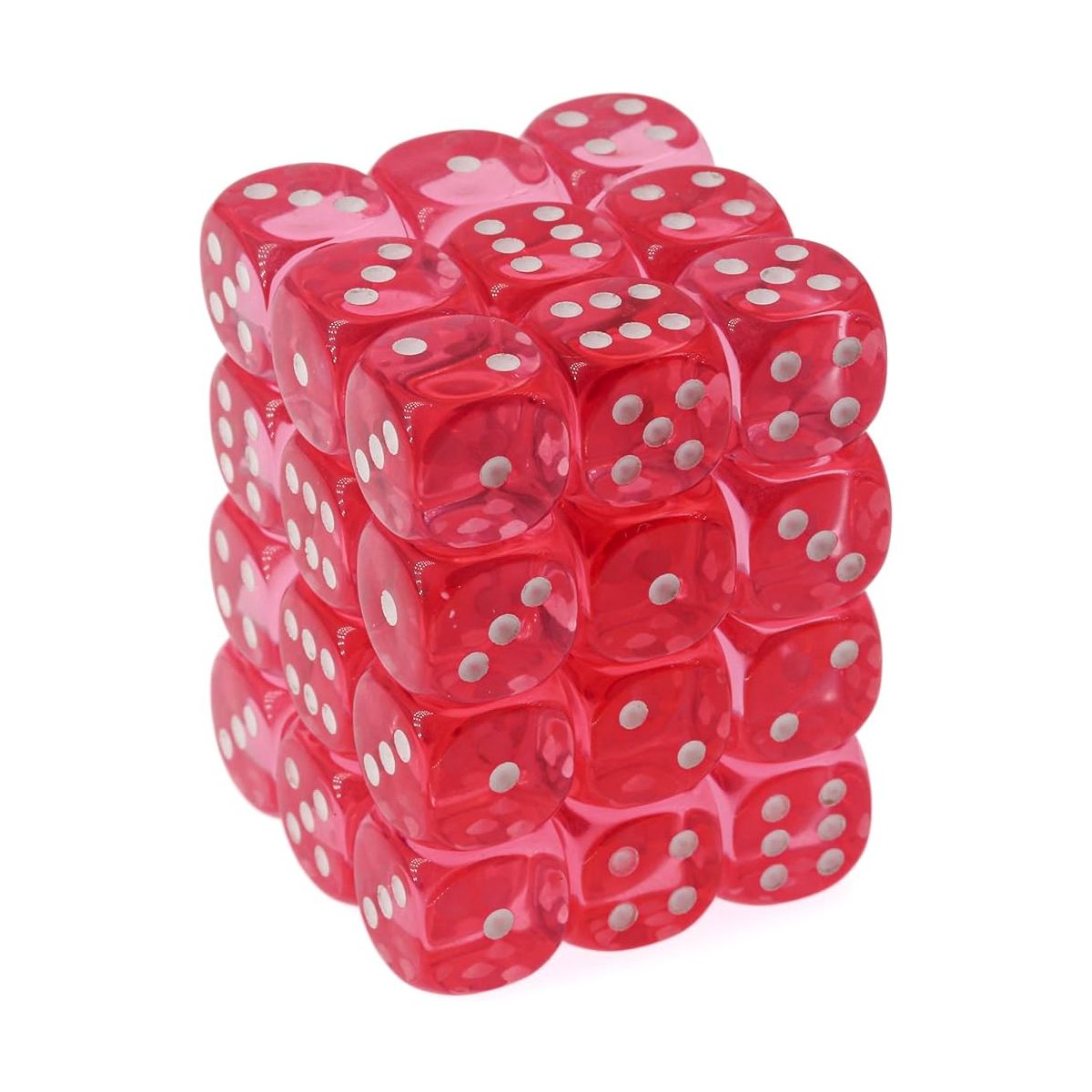 Chessex W6x36 Würfelset Translucent Pink/Weiß