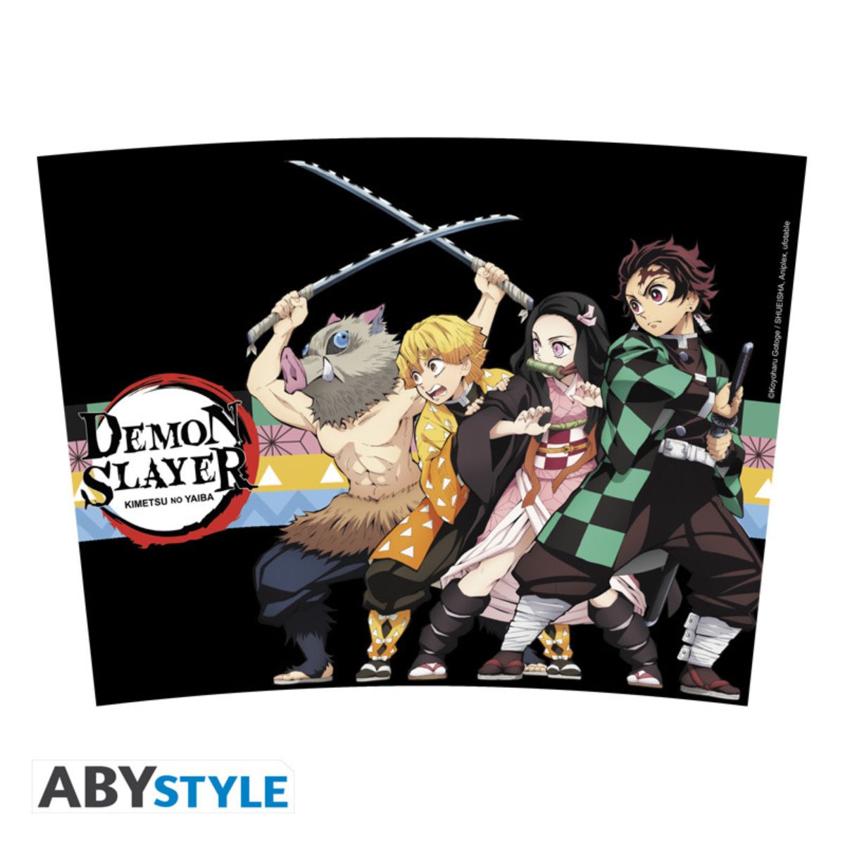 Demon Slayer Travel Mug "Characters Strip Patterns"