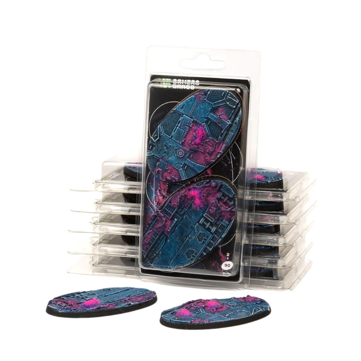 Gamers Grass Alien Infestation Bases, Oval 90mm (x2)