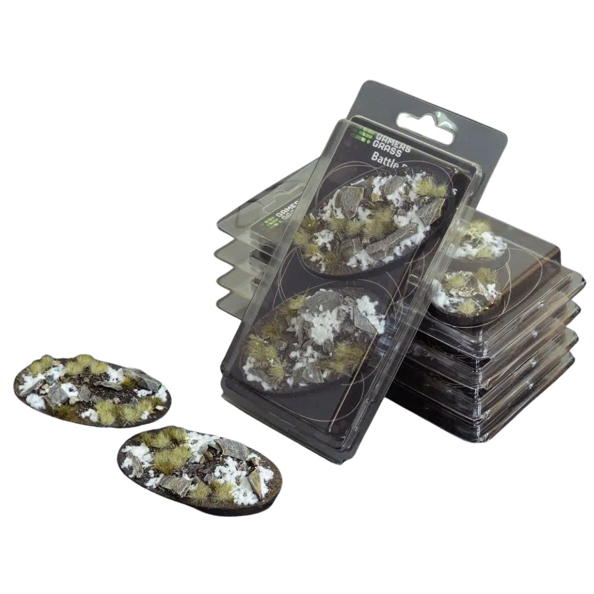 Gamers Grass Winter Bases, Oval 90mm (x2)
